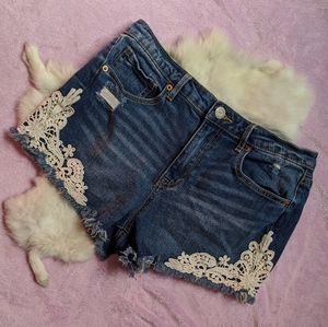 🤍 Aeropostale denim high waisted shorts